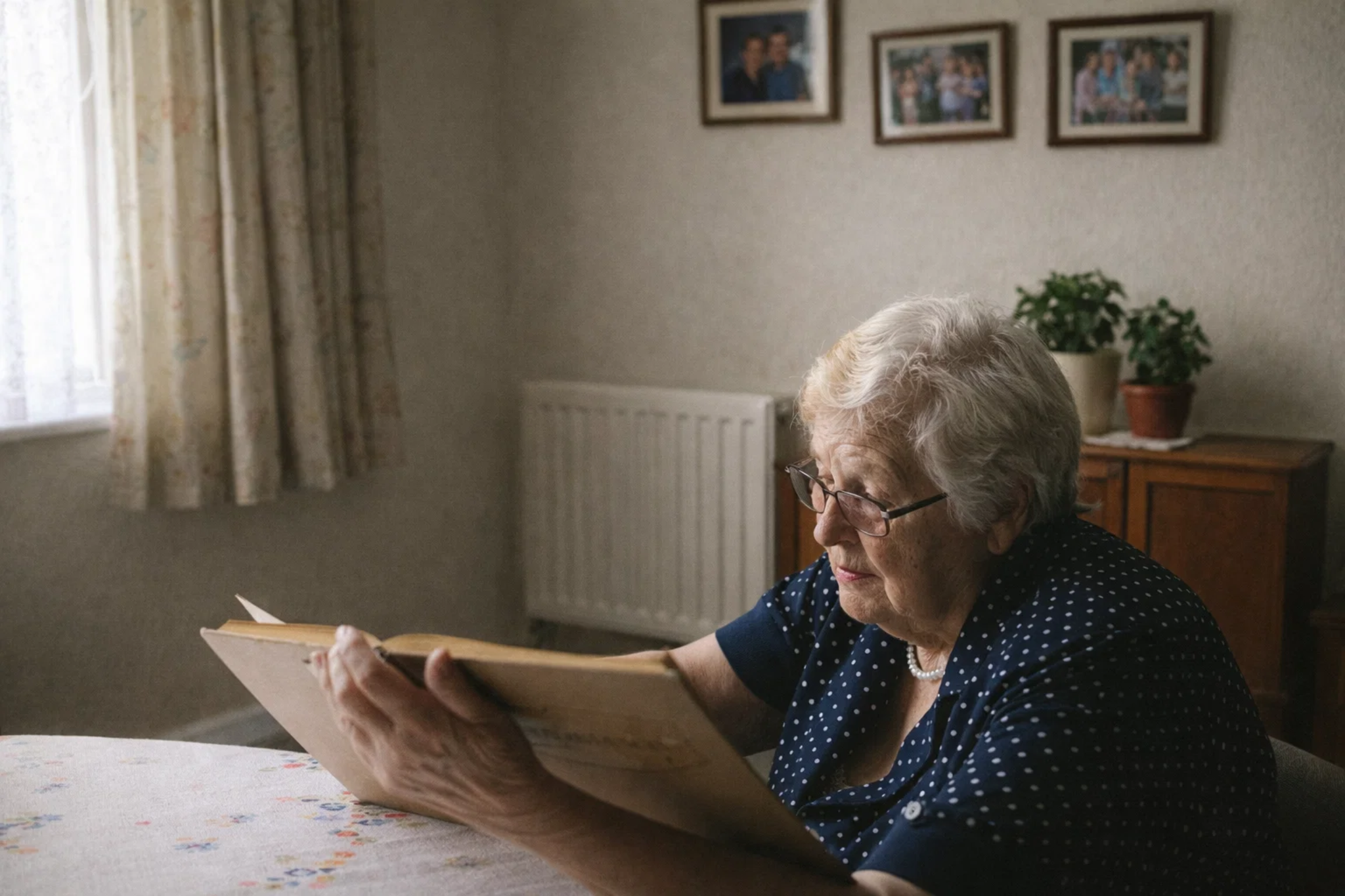 A shot of a service user from Blue Arch Homecare reading a book
